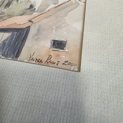 Valter Rabič; akvarel; "Novo Mesto"; 35 cm x 30 cm