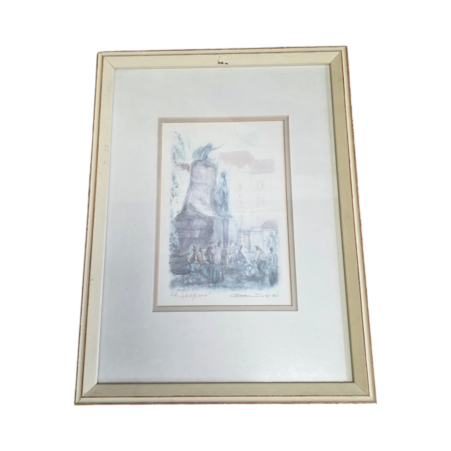 N/A; grafika; "Prešernov trg"; 39 cm x 29 cm