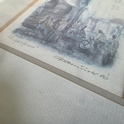 N/A; grafika; "Prešernov trg"; 39 cm x 29 cm