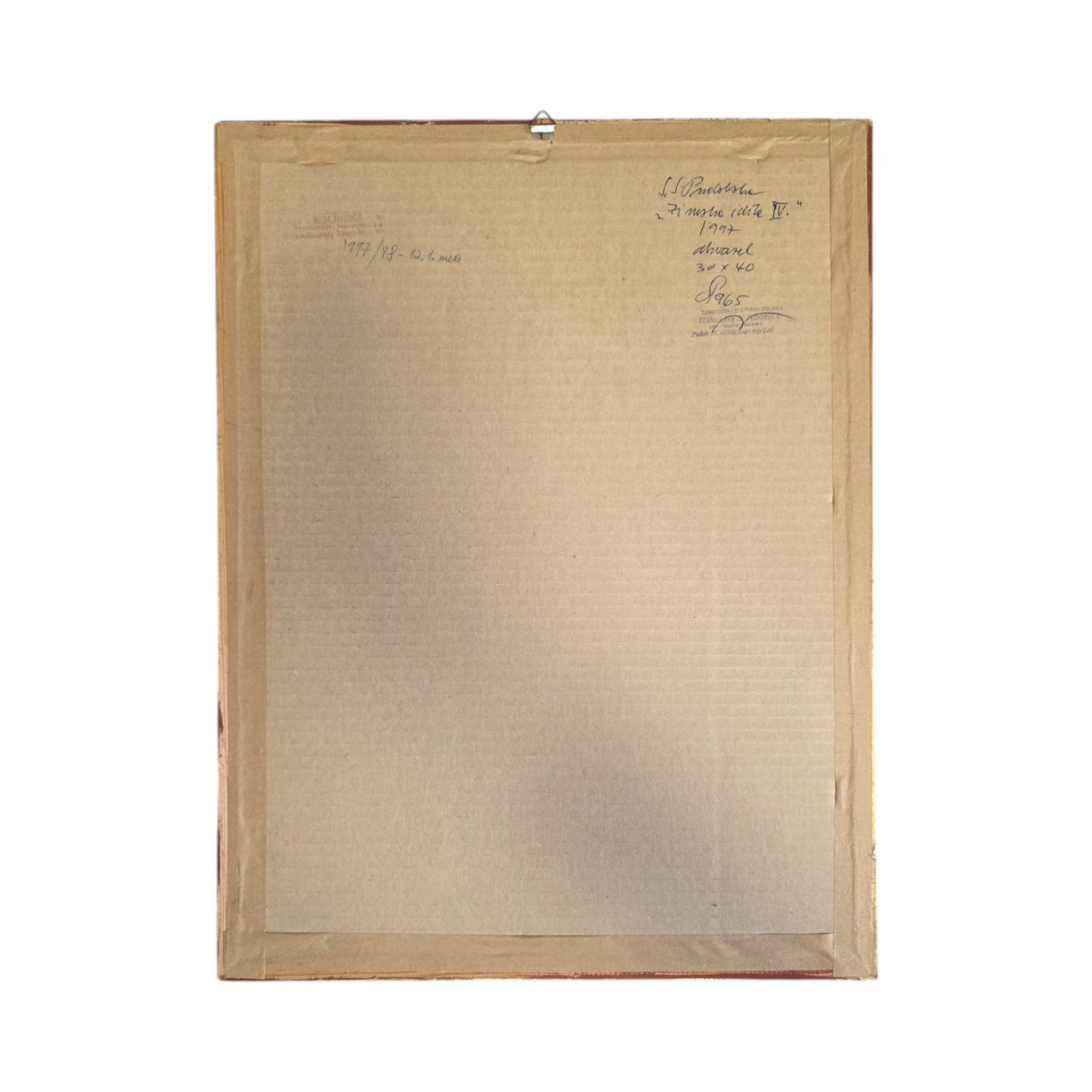 S. Podovska; akvarel; "Zimska idila IV."; 42 cm x 32 cm