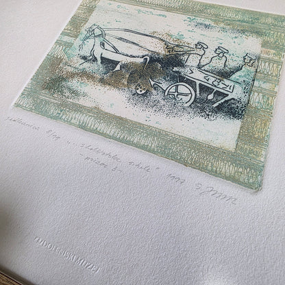 S.M.; jedkanica; "Prizor 3"; 33 cm x 28 cm