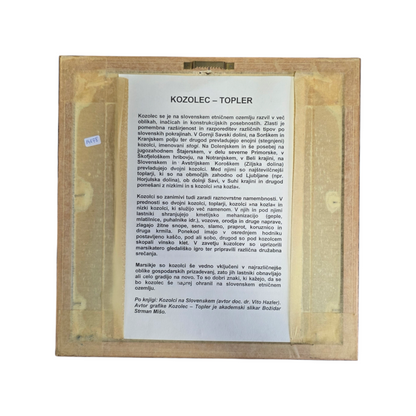 Božidar Strman Mišo; jedkanica; "Kozolec - Topler"; 34 cm x 34 cm