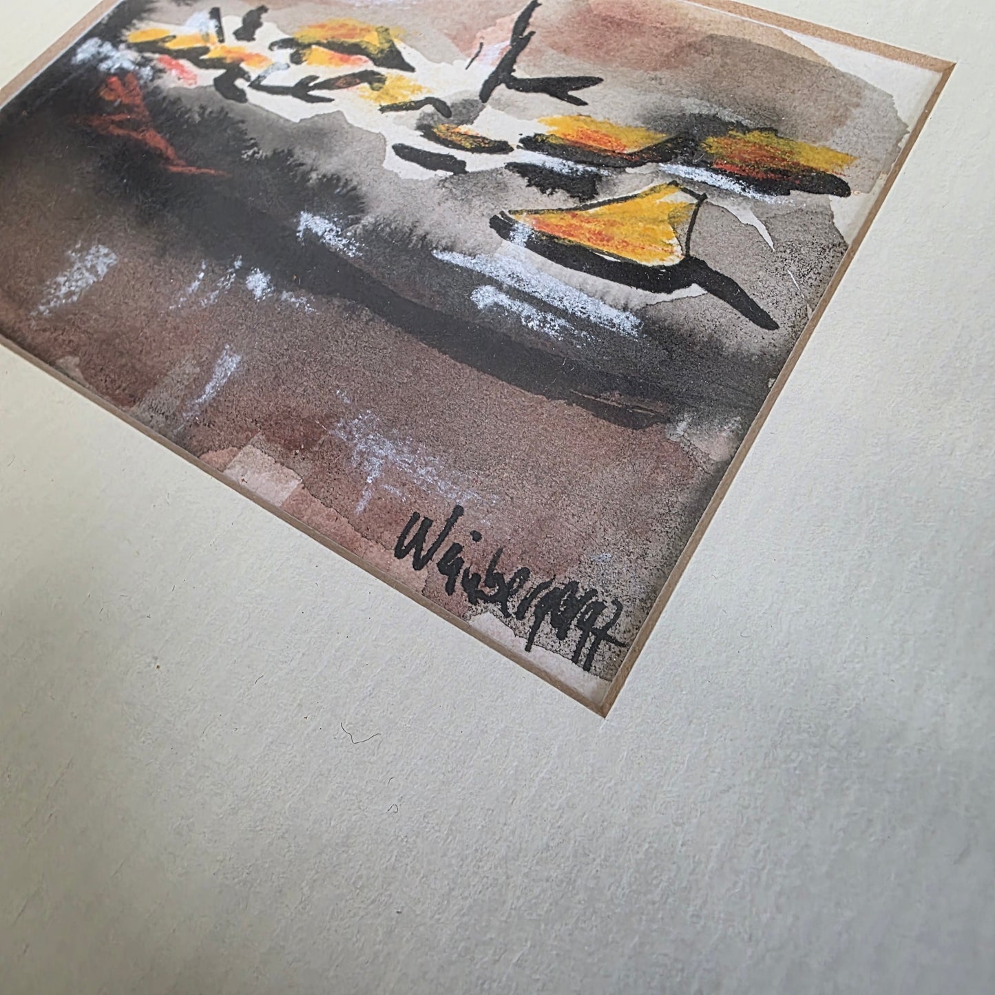 N/A; akvarel; "Mesto"; 27 cm x 29 cm