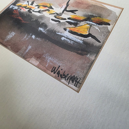 N/A; akvarel; "Mesto"; 27 cm x 29 cm