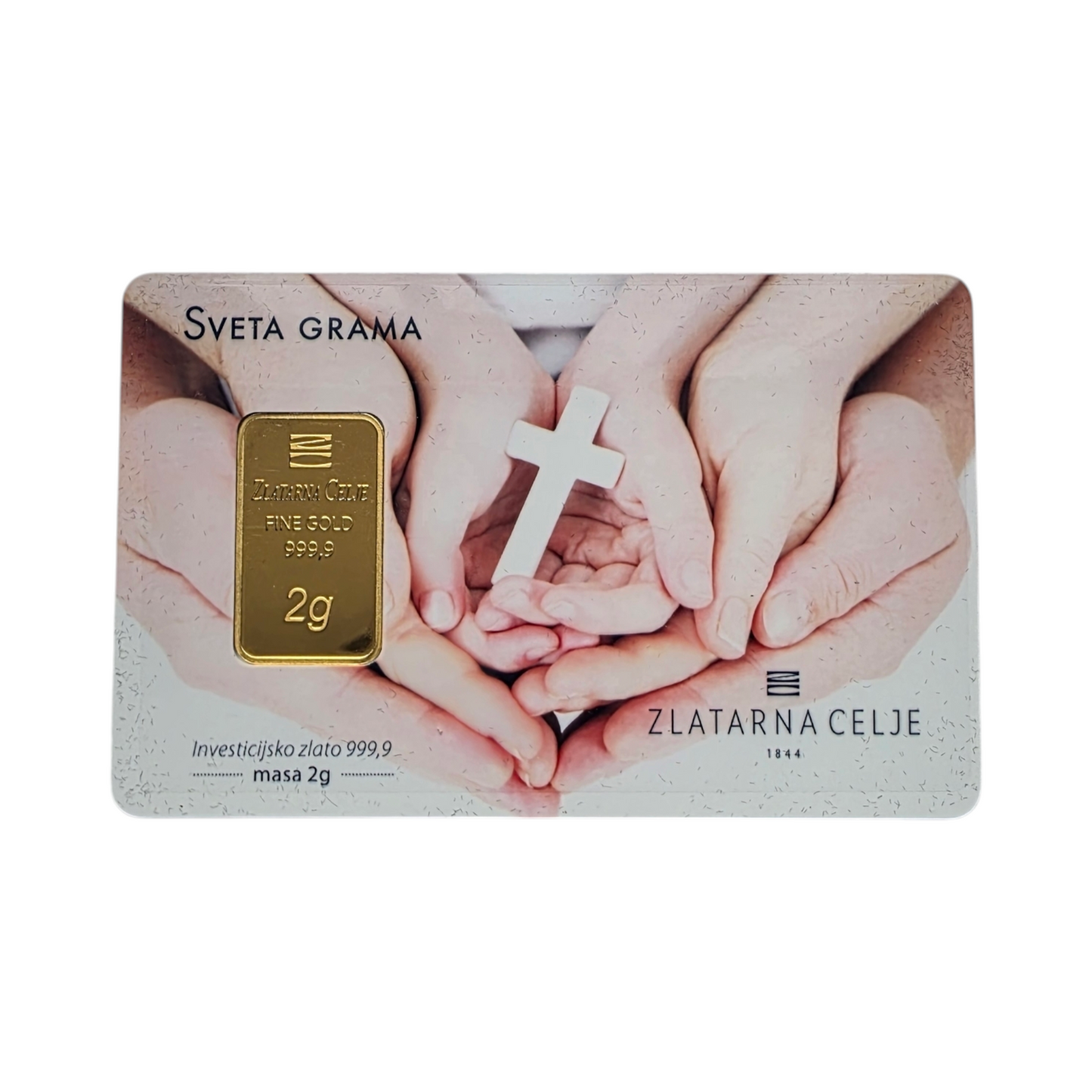 Naložbeno zlato SVETA GRAMA 24K 999.9/1000; masa=2.00g