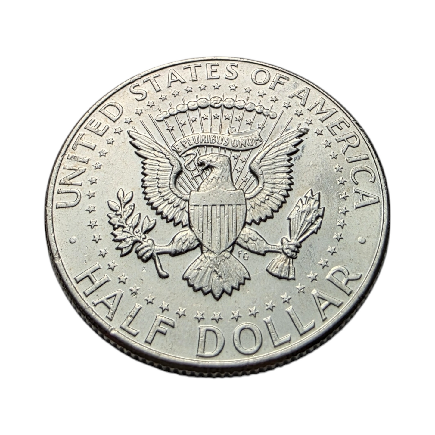 Srebrnik "Kennedy half dollar" Ag 900/1000; masa=12.43g