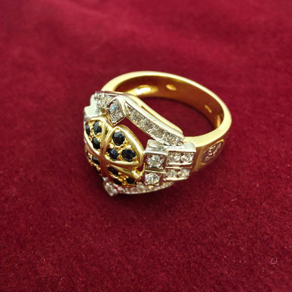 Zlati prstan "CHAMP" 18K 750/1000; masa=8.10g