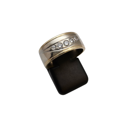 Diamantni prstan "ANDROMEDA" 14K 585/1000; masa=7.92g