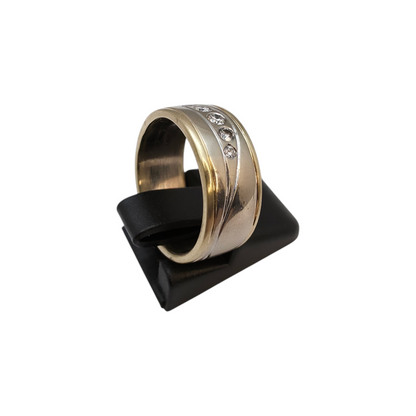 Diamantni prstan "ANDROMEDA" 14K 585/1000; masa=7.92g
