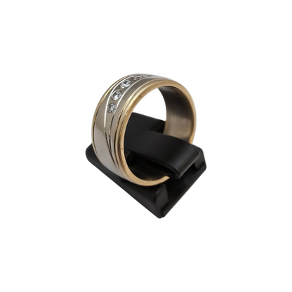 Diamantni prstan "ANDROMEDA" 14K 585/1000; masa=7.92g