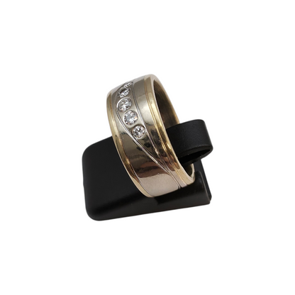 Diamantni prstan "ANDROMEDA" 14K 585/1000; masa=7.92g