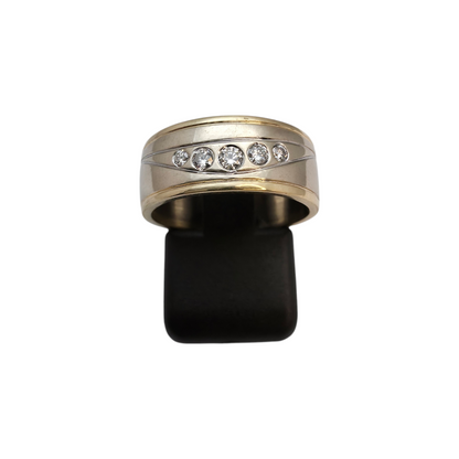 Diamantni prstan "ANDROMEDA" 14K 585/1000; masa=7.92g