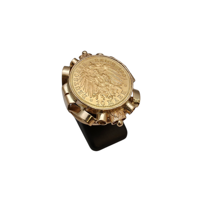 Zlati prstan "WILHELM" 14K + 21K // 585 + 900; masa=10.70g