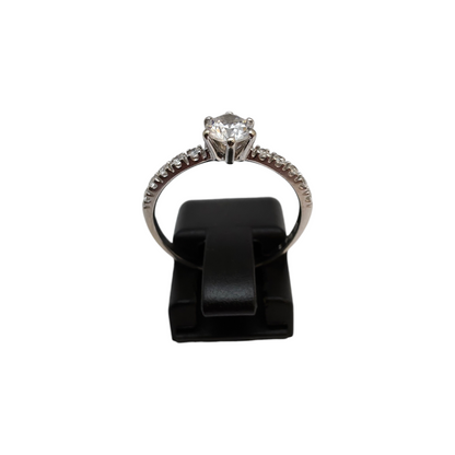 Zlati prstan "SOLO" 14K 585/1000; masa=1.61g