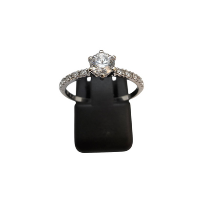 Zlati prstan "SOLO" 14K 585/1000; masa=1.61g