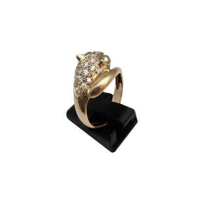 Zlati prstan "PUMA" 14K 585/1000; masa=6.18g