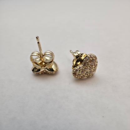 Zlati uhani "SRCE" 14K 585/1000; masa=2.20g