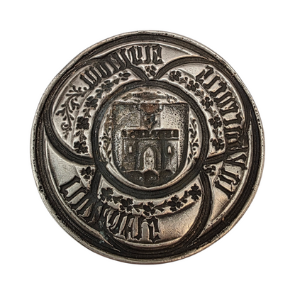 Gotski pečatnik mesta Ljubljane Ag 800/1000; masa=106.67g