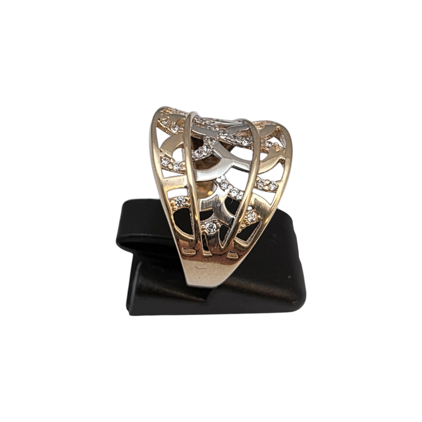 Zlati prstan "POLIK" 14K 585/1000; masa=3.95g