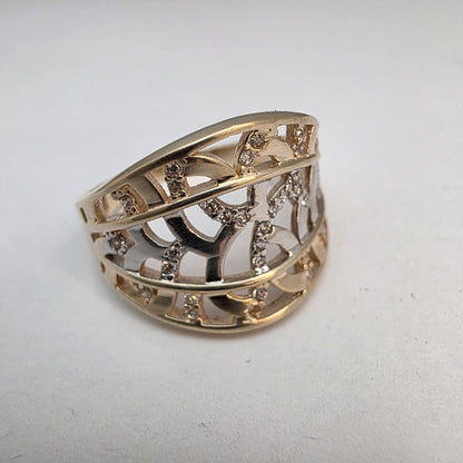 Zlati prstan "POLIK" 14K 585/1000; masa=3.95g