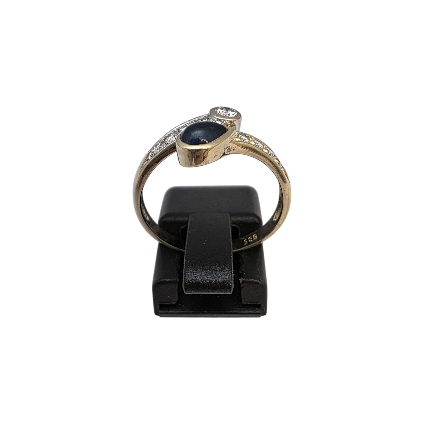 Diamantni prstan "CICLE" 14K 585/1000+DIA; masa=2.57g