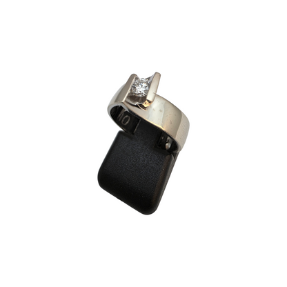 Diamantni prstan "CLIP" 14K 585/1000+DIA; masa=6.50g