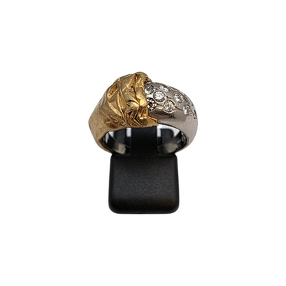 Diamantni prstan "BOND" 18K 750/1000 + Pt 950 + DIA; masa=14.10g