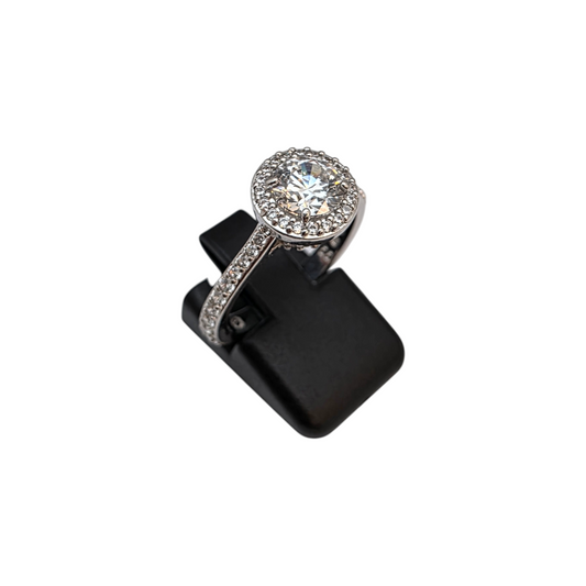 Zlati prstan "SWAN" 14K 585/1000; masa=2.71g