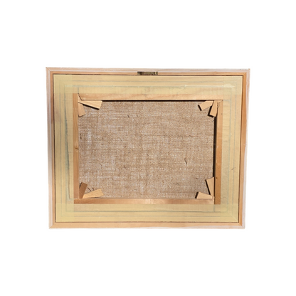 N/A; Olje na les; "Kmetija"; 50 cm x 40 cm