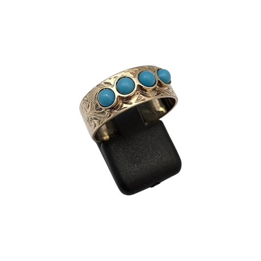 Zlati prstan "AZURE" 14K 585/1000; masa=4.40g