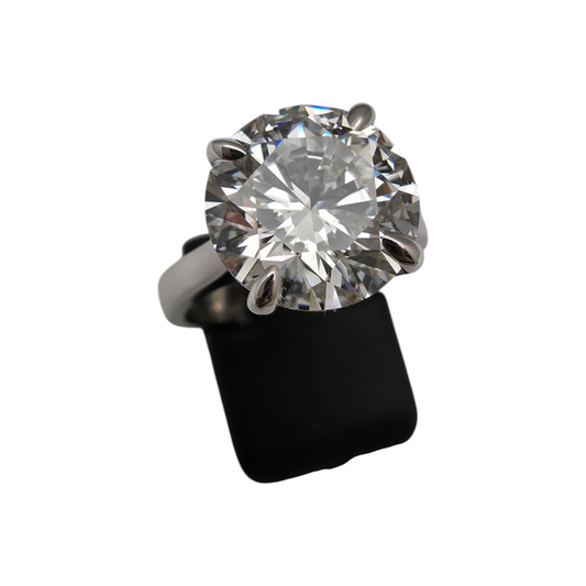 Diamantni prstan "WOW" VVS2 5.04ct + CERT.