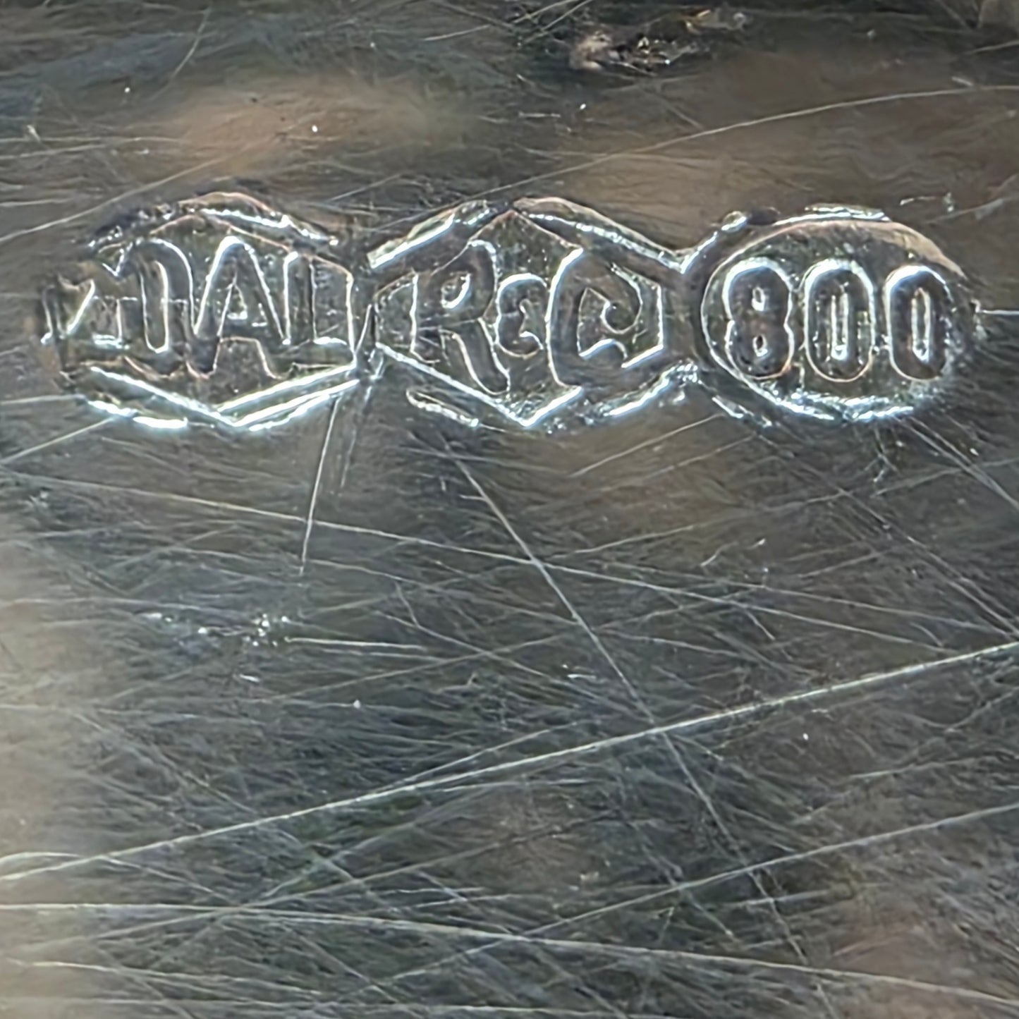 Srebrni krožniček "CJ" Ag 800/1000; masa=26.02g