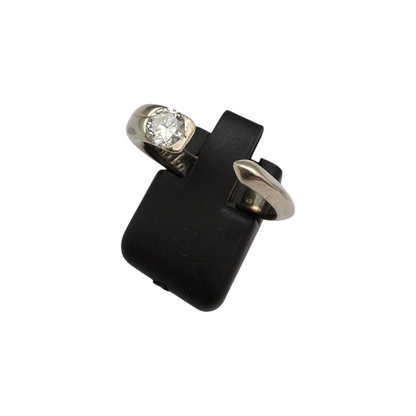 Diamantni prstan "RHODES" 14K 585/1000+DIA; masa=4.78g