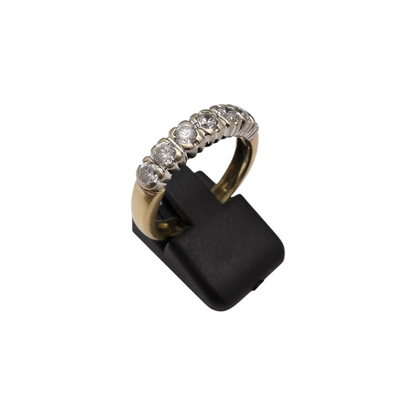 Zlati prstan "CROWN" 18K 750/1000; masa=5.71g