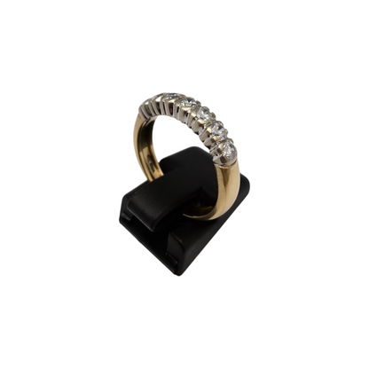 Zlati prstan "CROWN" 18K 750/1000; masa=5.71g