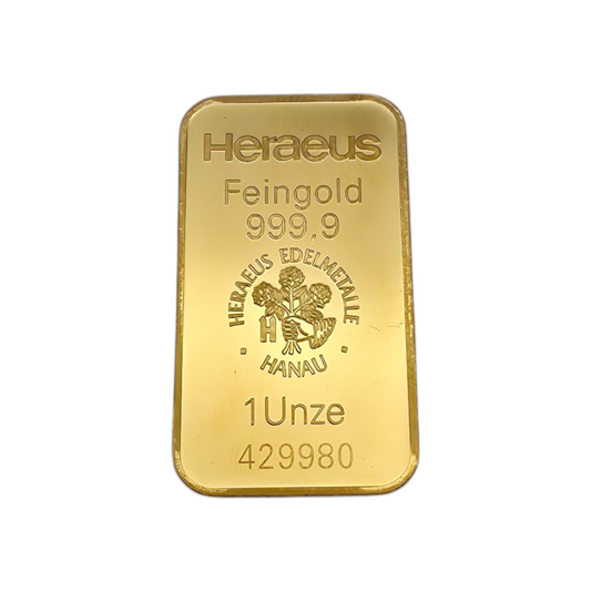 Naložbeno zlato Argor Heraeus 24K 999.9/1000; masa=31.10g
