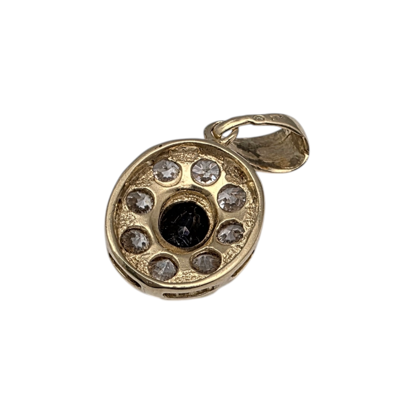 Zlati obesek "OVALTO" 14K 585/1000; masa=4.11g