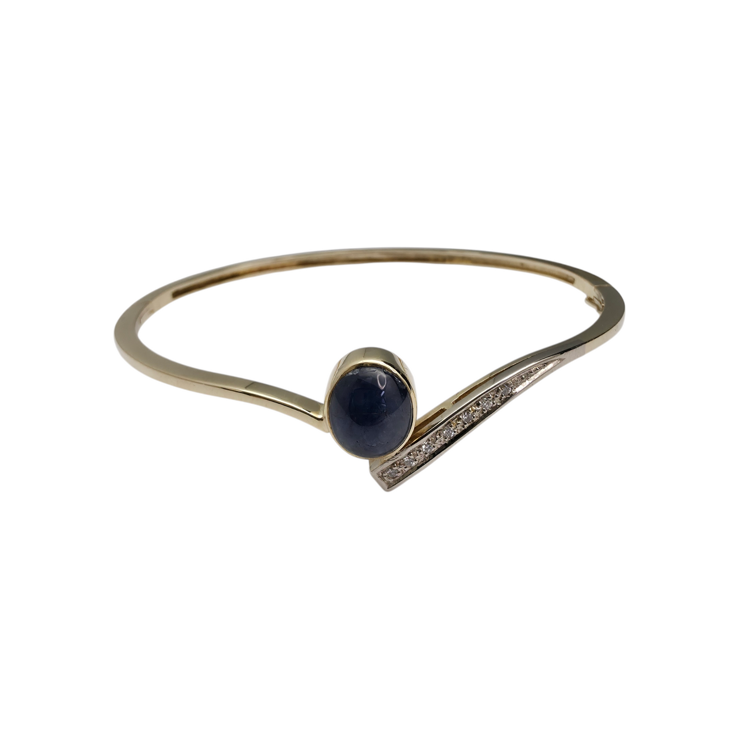 Zlata zapestnica "NEELAM" 14K 585/1000+DIA; masa=12.60g