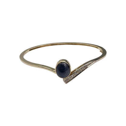 Zlata zapestnica "NEELAM" 14K 585/1000+DIA; masa=12.60g
