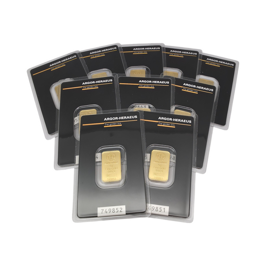Naložbeno zlato Argor Heraeus 24K 999.9/1000; masa=5.00g