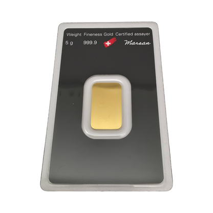 Naložbeno zlato Argor Heraeus 24K 999.9/1000; masa=5.00g