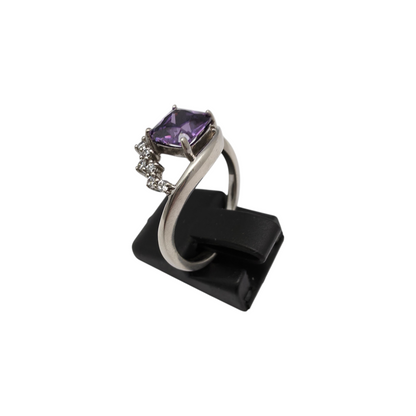 Srebrni prstan "PURPLE" 925/1000; masa=3.53g
