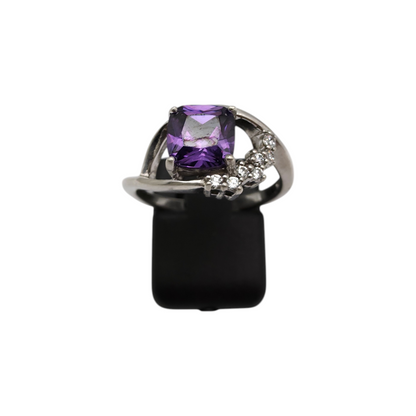 Srebrni prstan "PURPLE" 925/1000; masa=3.53g