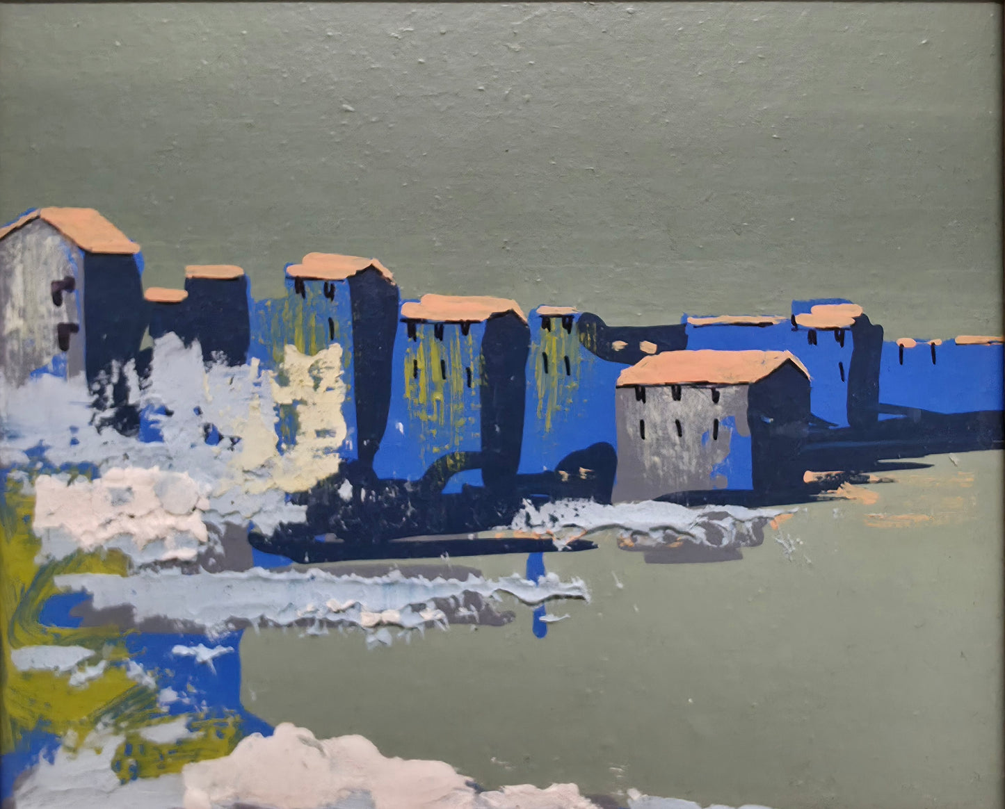 Neznani avtor; akril; "Piran"; 15 cm x 13 cm