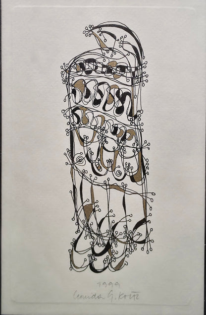 Leonida Goropevšek; mešana tehnika; abstrakt; 26 cm x 33 cm