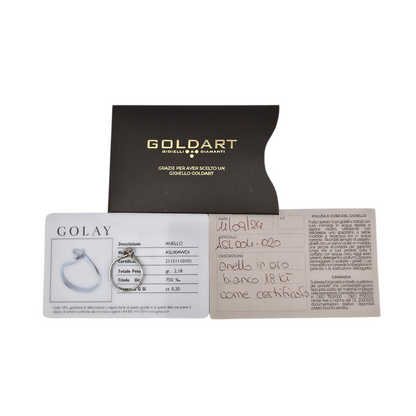 Diamantni prstan "AINO" 18K 750/1000+DIA; masa=1.97g