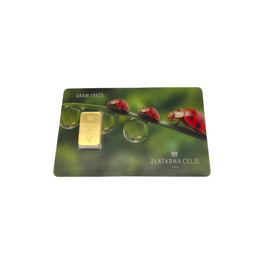 Naložbeno zlato ZC GRAM SREČE 24K 999.9/1000; masa=1.00g