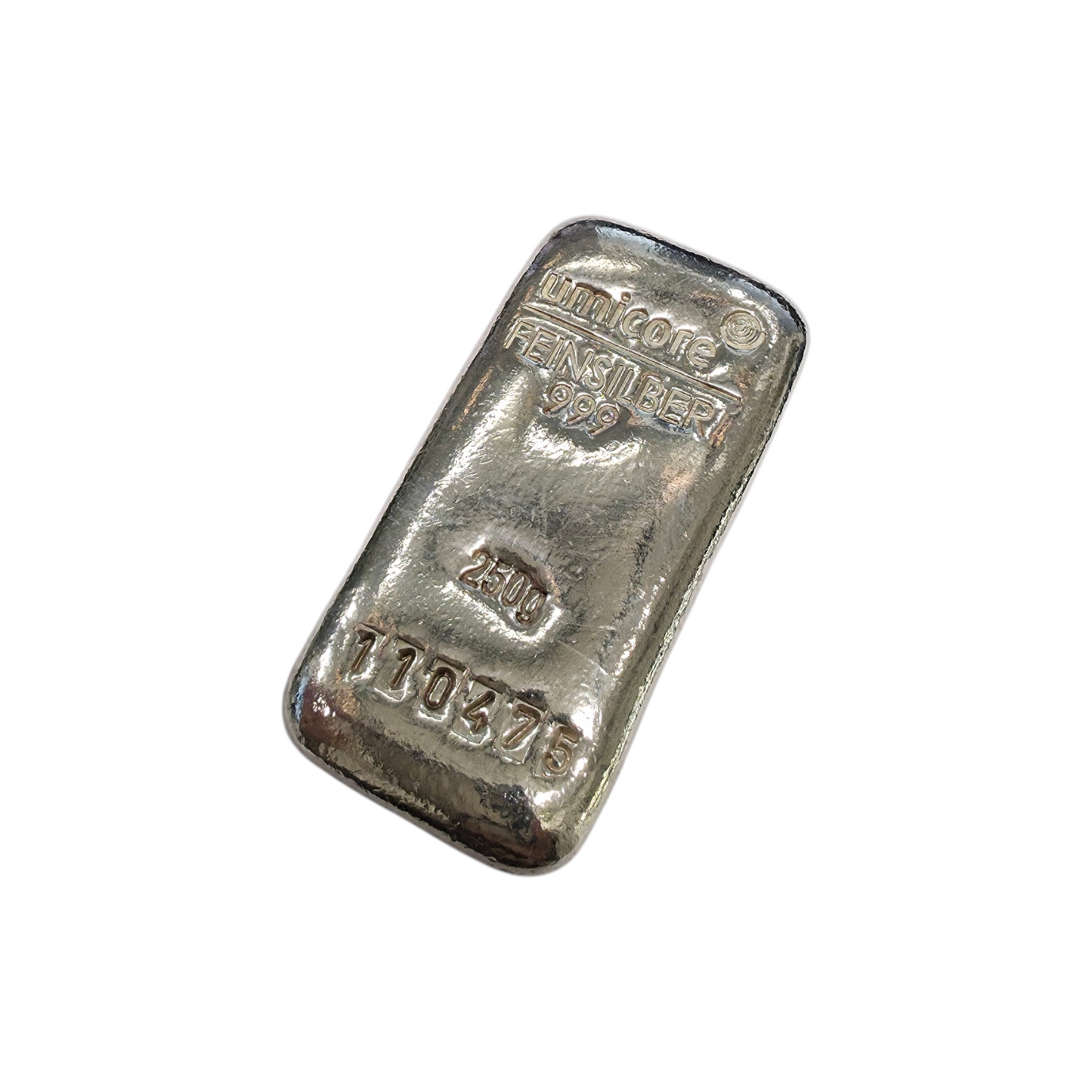 Naložbeno srebro UMICORE Ag 999/1000; masa=250.00g