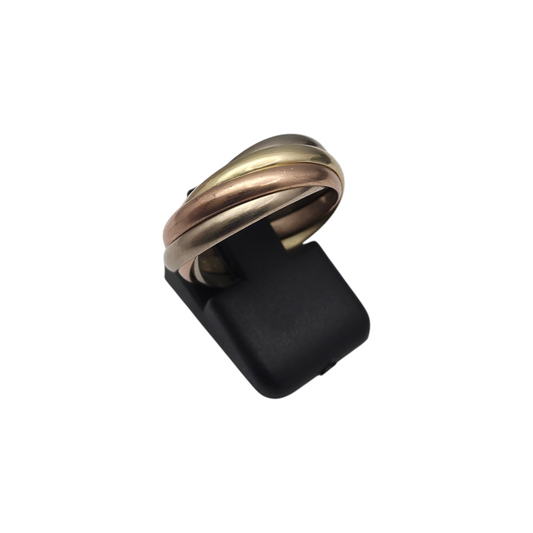 Zlati prstan "SATURN" 14K 585/1000; masa=6.27g