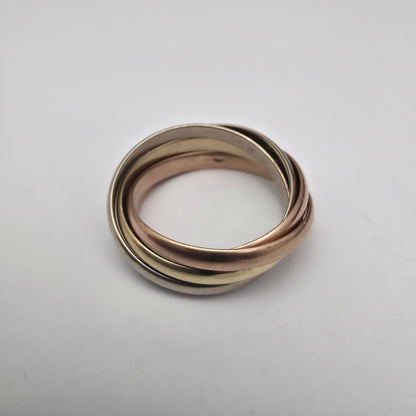 Zlati prstan "SATURN" 14K 585/1000; masa=6.27g